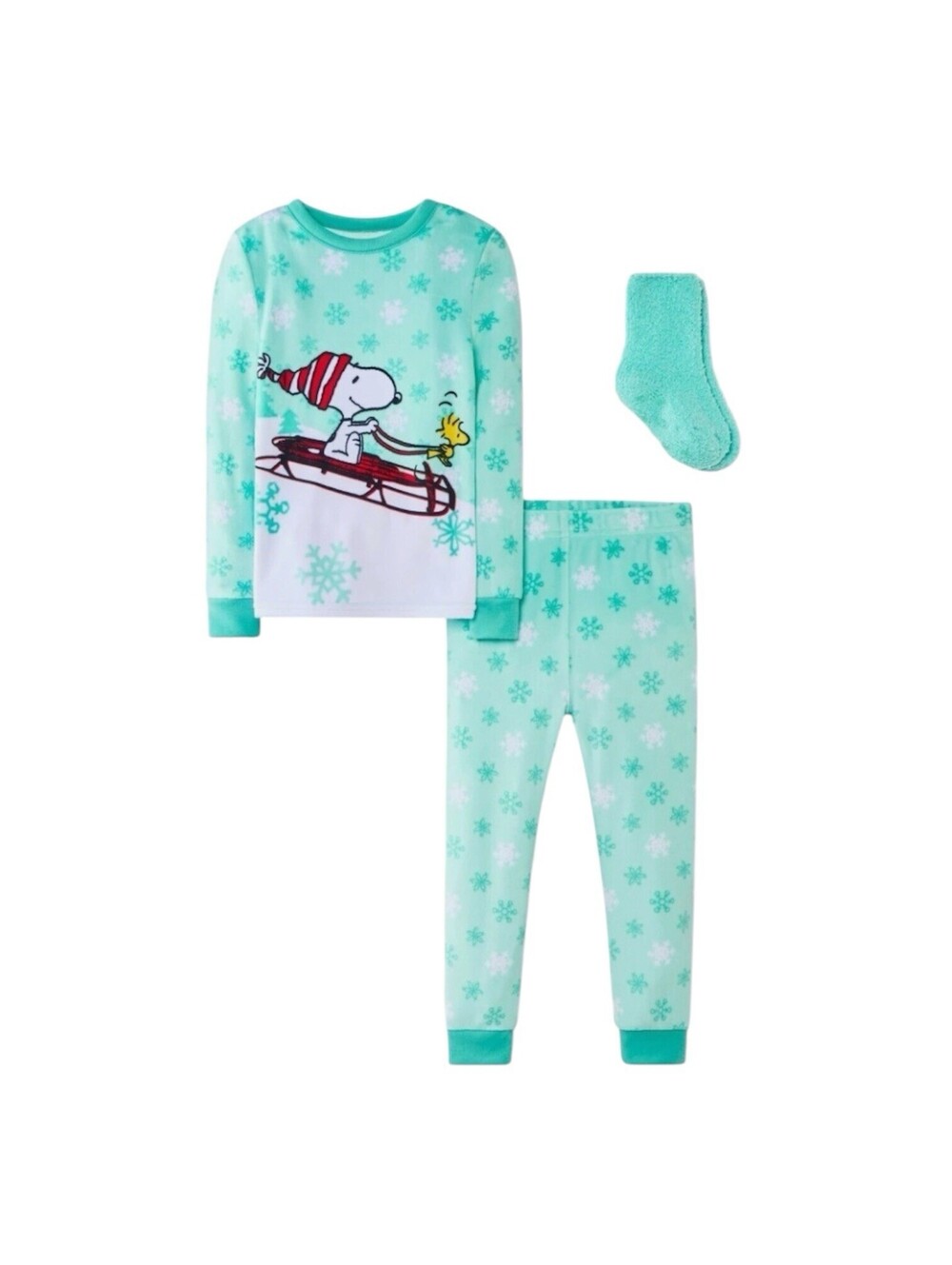 Peanuts Snoopy Snuggly Soft Toddler 3 Piece Pajama Set Size 3T